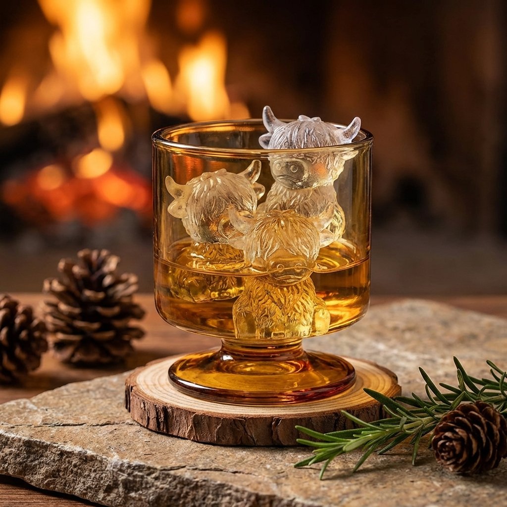 ⏳Last Day Special Price ￡6.99!!🐮 Mini Highland Cow Ice Cube Mold – Cute 3D Ice for Drinks, Parties & Gifts