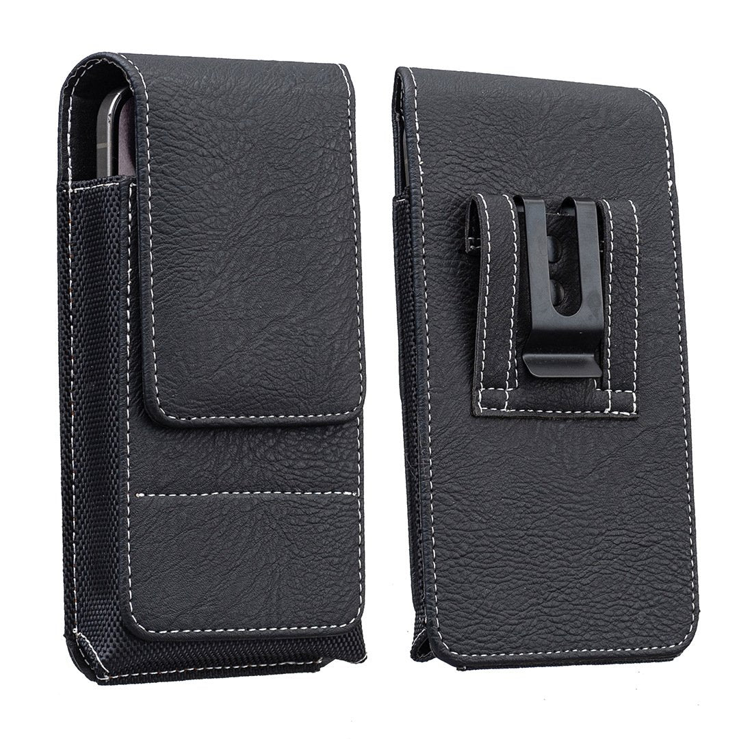 ⚡Big Discount | Waist Belt Cell Phone Pouch 📱 Multi-Pocket Leather Holster with Card Holder