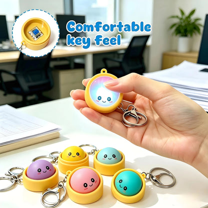 🔥 LAST DAY 49% OFF🔥  Cute Dumpling Pressable Fidget Keychain - touch sensing light