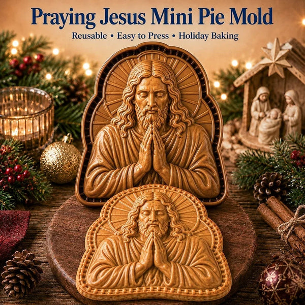 🔥HOT SALE 50% OFF✝️ Faith & Nativity Christmas Mini Pie Mold Collection | Reusable Embossed Molds for Shaping Detailed Praying Jesus, Nativity Stable and so on Pies🥧✨