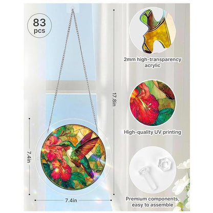 🔥LAST DAY 49% OFF ☀️🛍️Acrylic Jigsaw Puzzle Suncatcher 80 Pieces