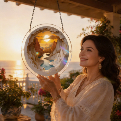 🔥LAST DAY 49% OFF ☀️🛍️Acrylic Jigsaw Puzzle Suncatcher 80 Pieces