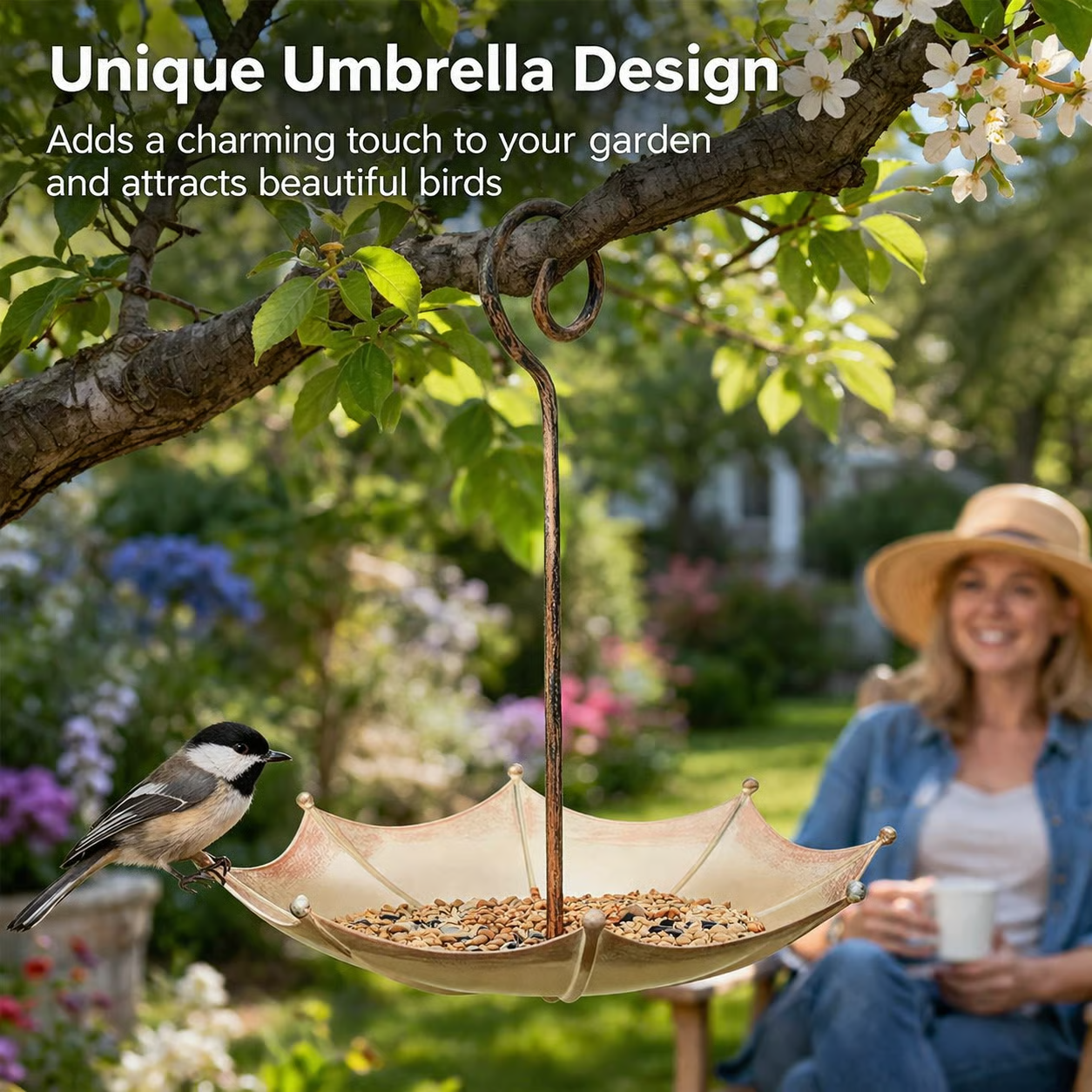 🔥Last Day 50% OFF🐦Mini Umbrella Bird Feeder — Whimsical Garden Charm