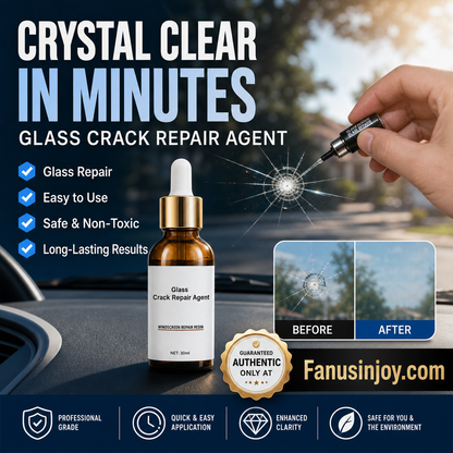 🏭Direct from glass factory, Buy 3 Get 2 Free！💦One drop fixes all glass cracks！🚗Glass Crack Repair Agent