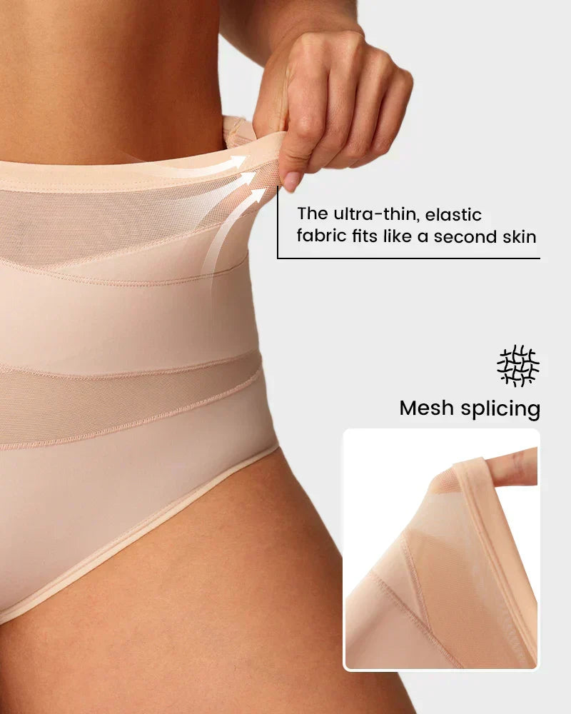 🌸 Last Day Special Price £9.99 ! 🔥Buy 1 Get 1 Free🎁Plus-Size High-Waist Cross Tummy Control Panties