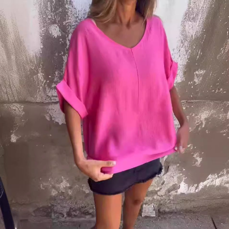 🌺BUY 2 FREE SHIPPING🌺Oversized V-Neck Top for Women