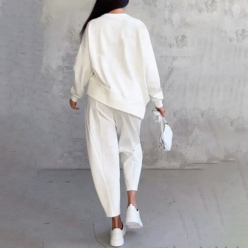 Fashion, Casual ✨Long sleeve round neck and pants 2-piece set