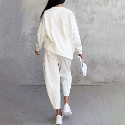 Fashion, Casual ✨Long sleeve round neck and pants 2-piece set