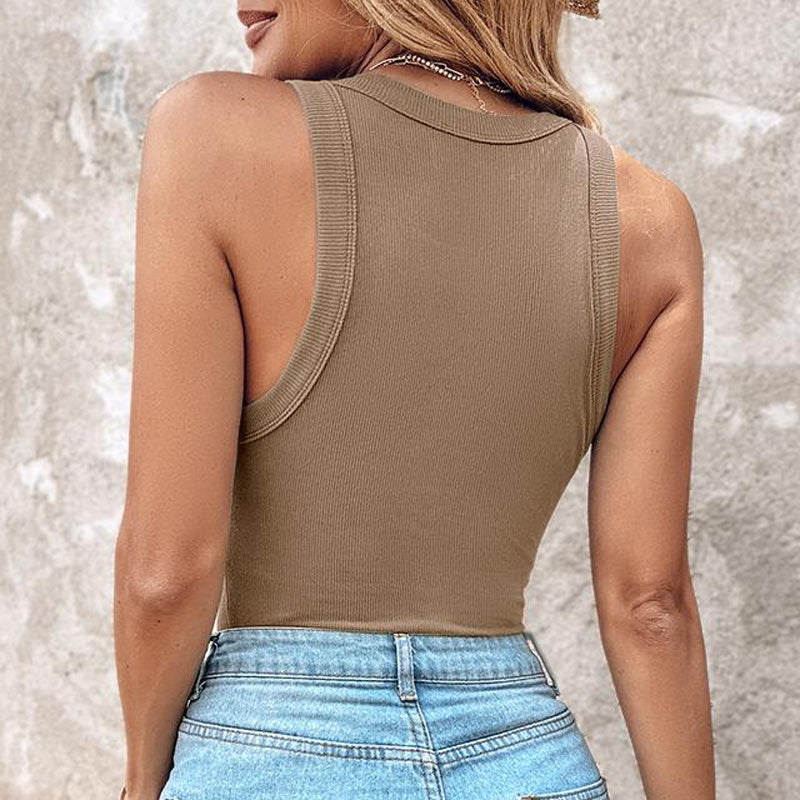 💖Last Day Special Price ￡13.99!!💖Ribbed Stretchy Tank Top with Shelf Bra