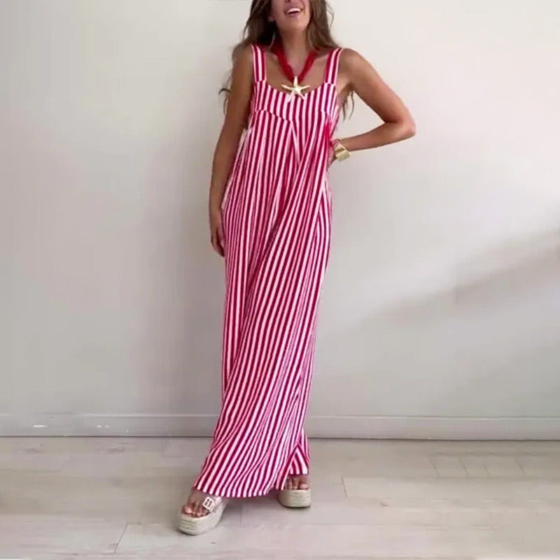 🔥 Refuse to dress anxiously! Striped loose jumpsuit|A set of Fengshen ✨ sale