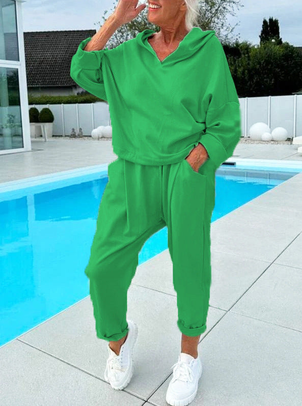 ✨ Limited time 60% off✨Women's comfytwo-piece hoodie set in plain colours