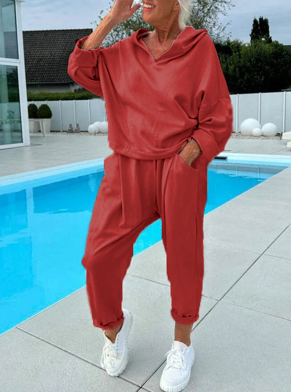 ✨ Limited time 60% off✨Women's comfytwo-piece hoodie set in plain colours