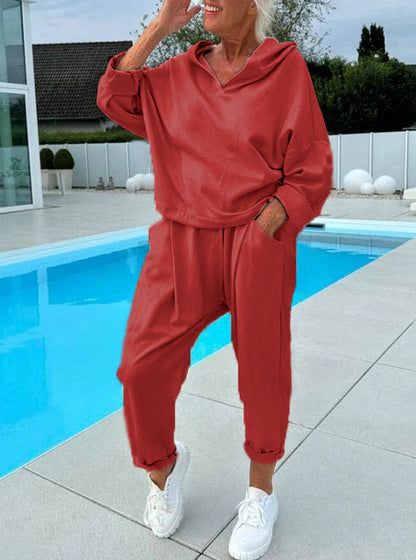 ✨ Limited time 60% off✨Women's comfytwo-piece hoodie set in plain colours