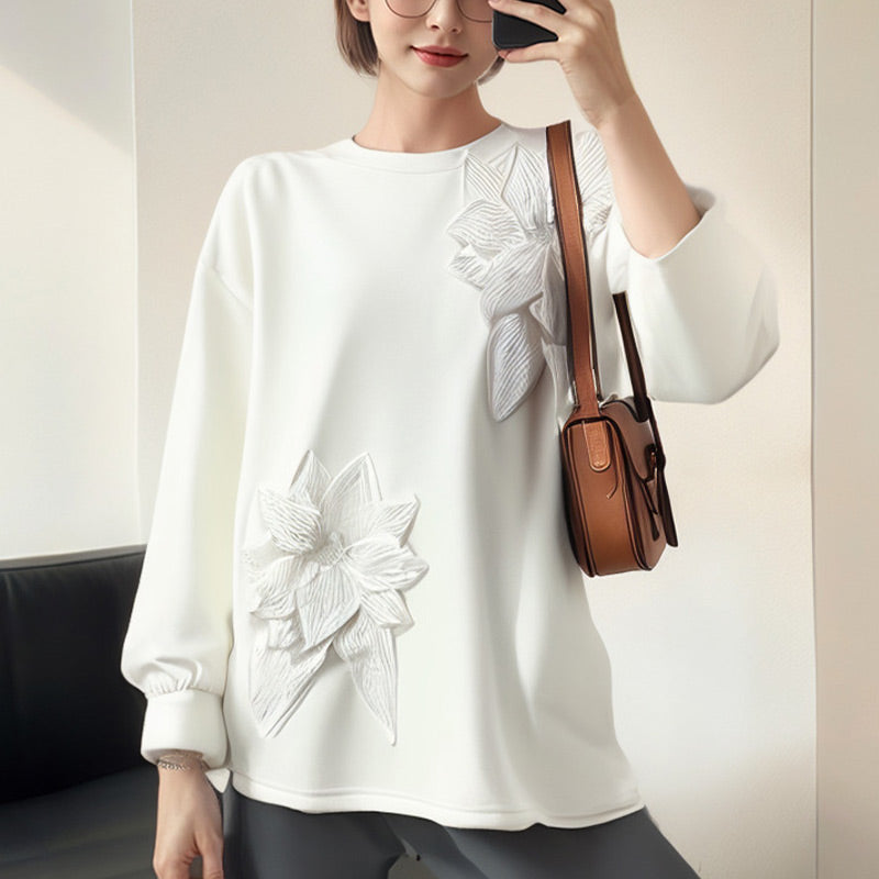 🔥HOT SALE🔥Women's Loose Sweatshirt with 3D Floral Decoration