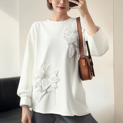 🔥HOT SALE🔥Women's Loose Sweatshirt with 3D Floral Decoration