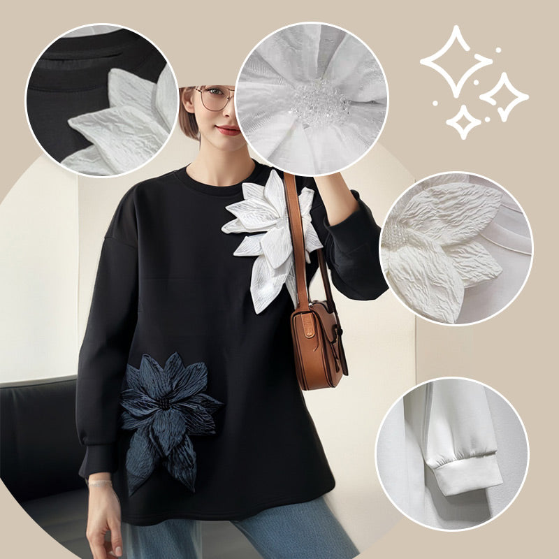 🔥HOT SALE🔥Women's Loose Sweatshirt with 3D Floral Decoration