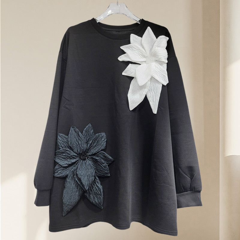 🔥HOT SALE🔥Women's Loose Sweatshirt with 3D Floral Decoration