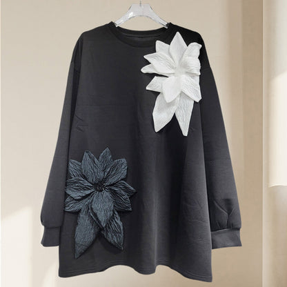 🔥HOT SALE🔥Women's Loose Sweatshirt with 3D Floral Decoration