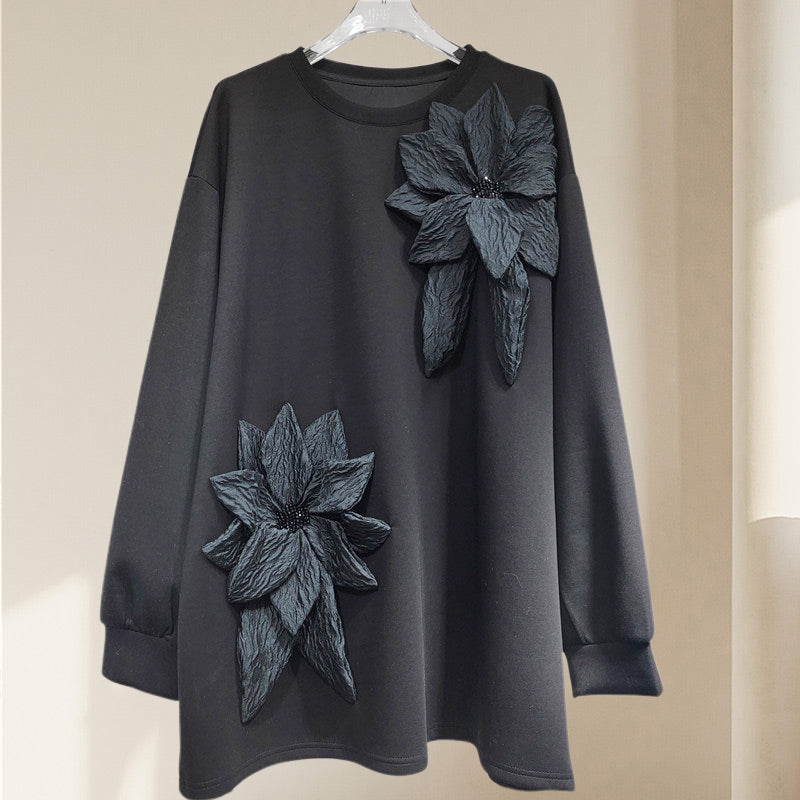 🔥HOT SALE🔥Women's Loose Sweatshirt with 3D Floral Decoration