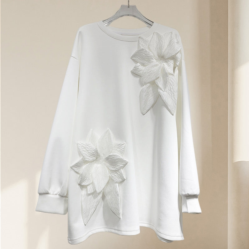🔥HOT SALE🔥Women's Loose Sweatshirt with 3D Floral Decoration