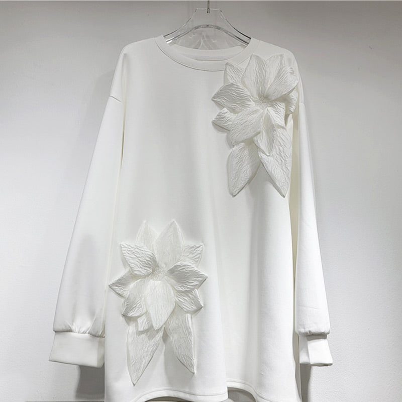 🔥HOT SALE🔥Women's Loose Sweatshirt with 3D Floral Decoration