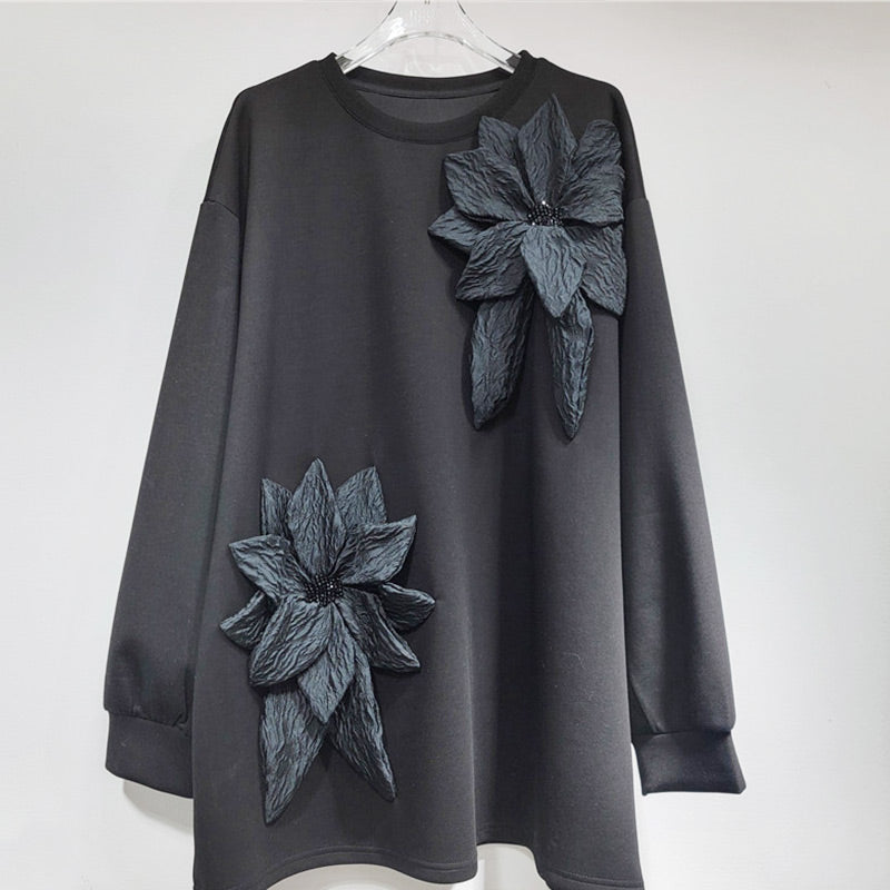 🔥HOT SALE🔥Women's Loose Sweatshirt with 3D Floral Decoration