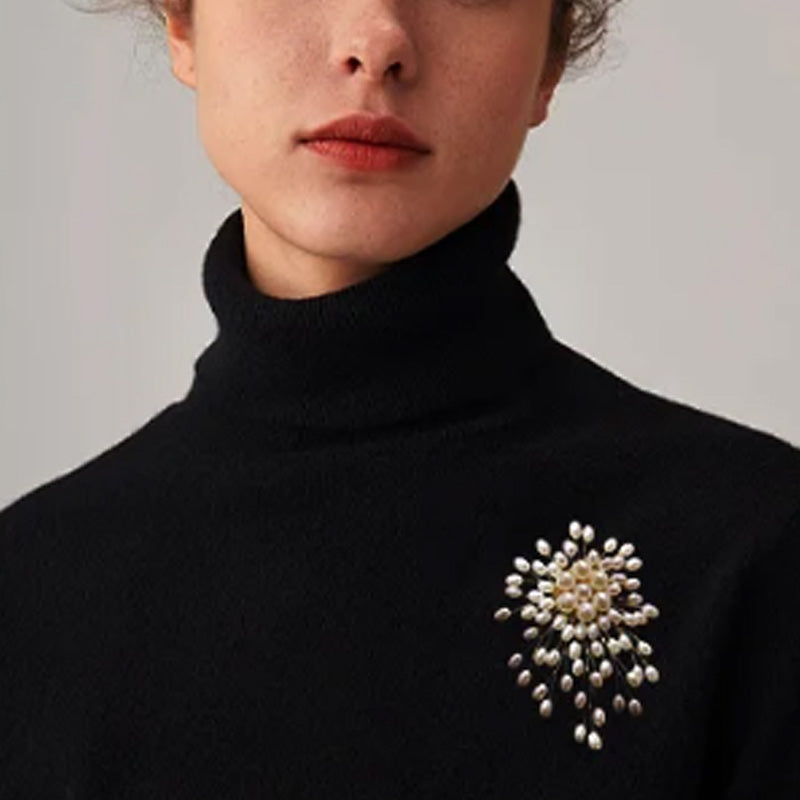 Ladies' high-end exquisite handmade pearl brooch