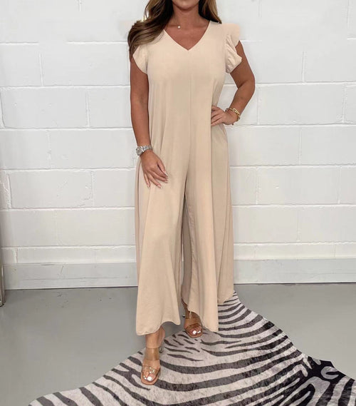2024 Summer New Ruffled Wide-leg Casual Jumpsuit (Buy 2 free shipping)