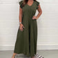 2024 Summer New Ruffled Wide-leg Casual Jumpsuit (Buy 2 free shipping)