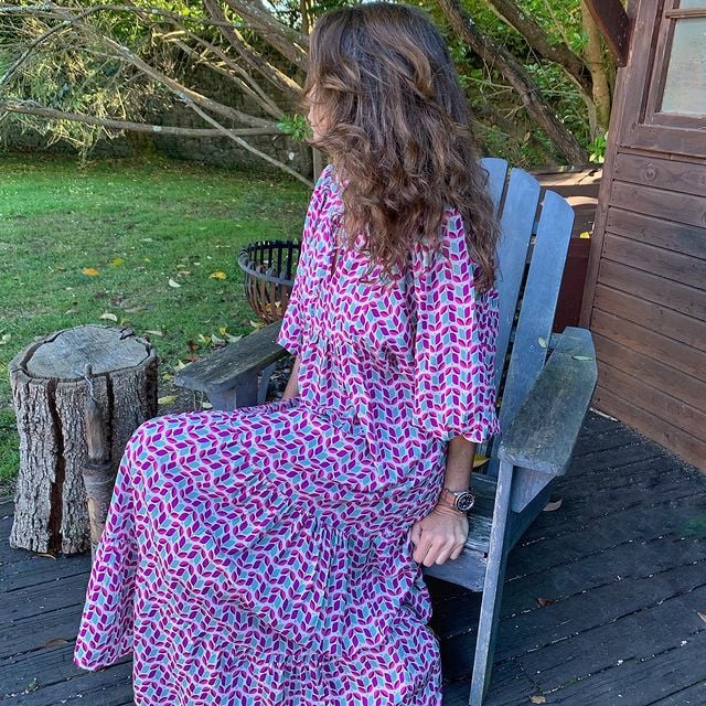 🌸50% OFF🌸Women's Elegant Puff Sleeve Floral Boho Maxi Dress