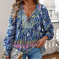 💖LAST DAY SALE 50% OFF💖Women's Fashion Printed v-Neck Long Sleeve Shirt