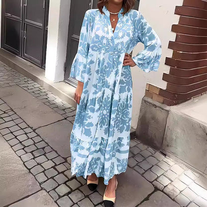 🌷 Hot Sale 50% OFF🌸 Bohemian printed V-Neck maxi dress