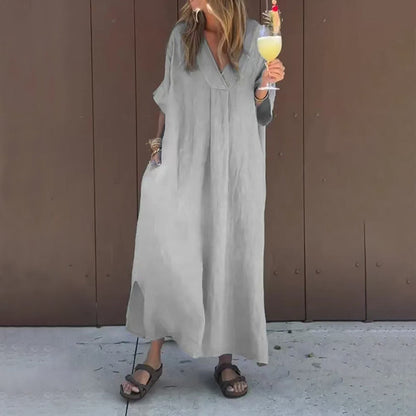 🔥Hot Sale 49% OFF👗Casual Flowy V-neck Dress For Women