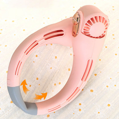 💨2026 Summer Hot Sale 55% OFF💞🍃 USB Portable Bladeless Neck Fan –😎Ultra‑quiet, 360° rotating, 3 speeds🌬️