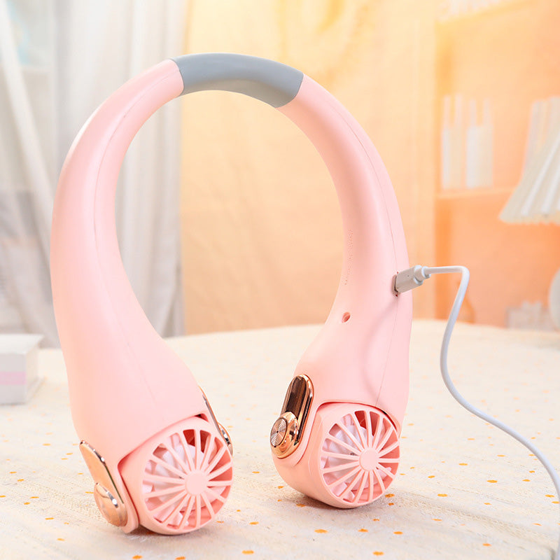 💨2026 Summer Hot Sale 55% OFF💞🍃 USB Portable Bladeless Neck Fan –😎Ultra‑quiet, 360° rotating, 3 speeds🌬️