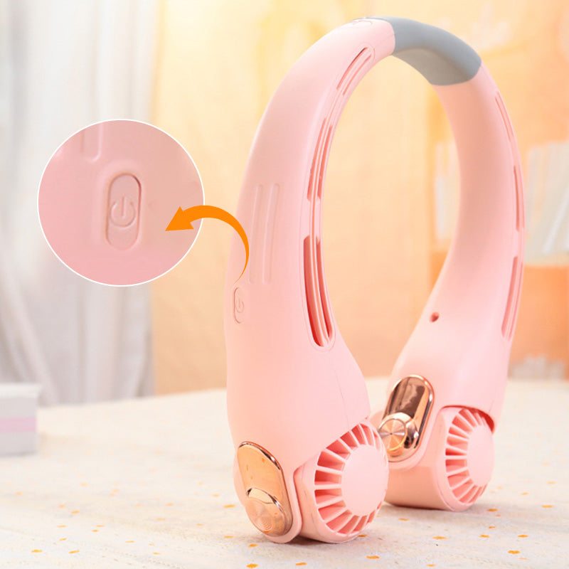 💨2026 Summer Hot Sale 55% OFF💞🍃 USB Portable Bladeless Neck Fan –😎Ultra‑quiet, 360° rotating, 3 speeds🌬️