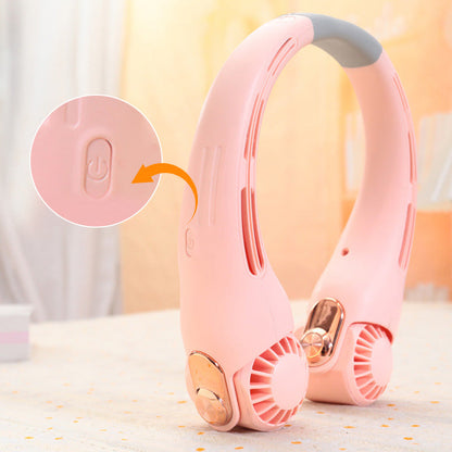 🥳2026 HOT SALE🥳💨 50% OFF!🍃 Neck Air Conditioner Fan – Ultra‑quiet, 360° rotating, 3 speeds. Hands‑free cooling, long battery. Summer essential! 😎🌬️