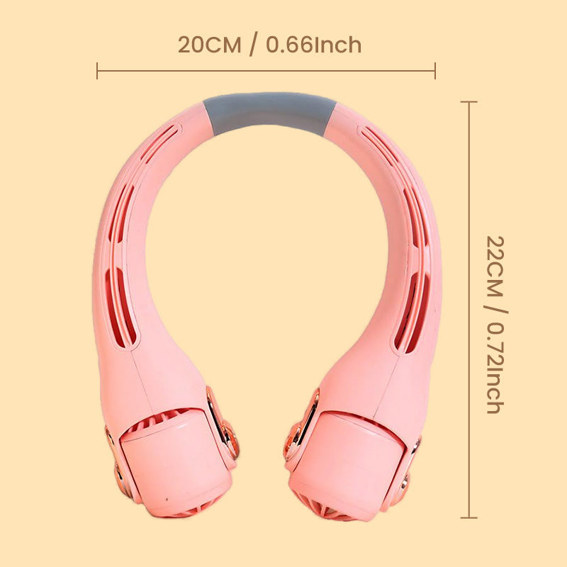 💨2026 Summer Hot Sale 55% OFF💞🍃 USB Portable Bladeless Neck Fan –😎Ultra‑quiet, 360° rotating, 3 speeds🌬️
