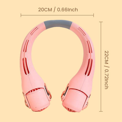 💨2026 Summer Hot Sale 55% OFF💞🍃 USB Portable Bladeless Neck Fan –😎Ultra‑quiet, 360° rotating, 3 speeds🌬️