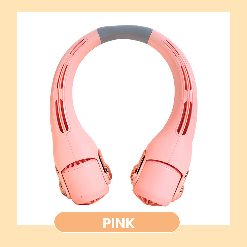 💨2026 Summer Hot Sale 55% OFF💞🍃 USB Portable Bladeless Neck Fan –😎Ultra‑quiet, 360° rotating, 3 speeds🌬️