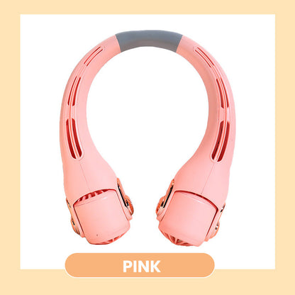 💨2026 Summer Hot Sale 55% OFF💞🍃 USB Portable Bladeless Neck Fan –😎Ultra‑quiet, 360° rotating, 3 speeds🌬️