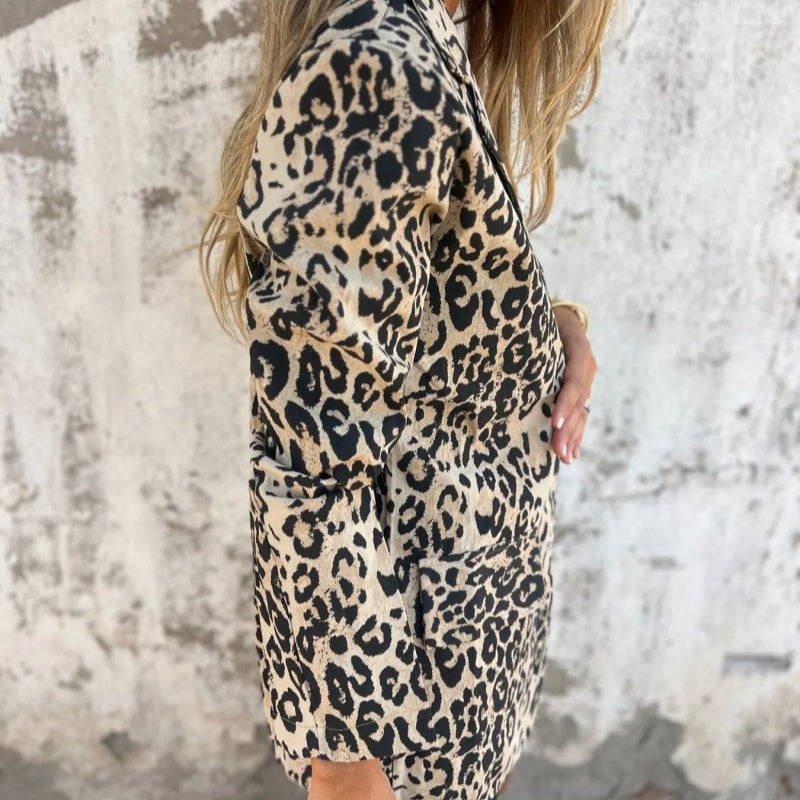 💥 Descuento por tiempo limitado: ¡Disfruta de un 60% de DESCUENTO! 💥 Blazer de moda con estampado de leopardo para mujer