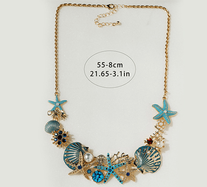 🪸⭐Shell Starfish Pearl Necklace🌊