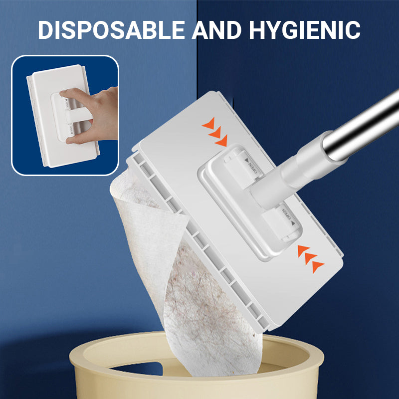 😍2026 NEW SALE-50% OFF😍🧹Disposable Dust Mop with 4 Reusable Cloths✨Lightweight Floor Dusting Mop For Hardwood Tile Floors