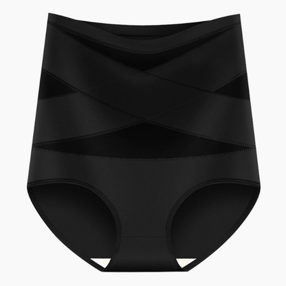 🌸 Last Day Special Price £9.99 ! 🔥Buy 1 Get 1 Free🎁Plus-Size High-Waist Cross Tummy Control Panties