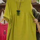 Hot sale 50% OFF💃Women's Casual Loose Round Neck Solid Color Dress with 3/4 Sleeves & Pockets