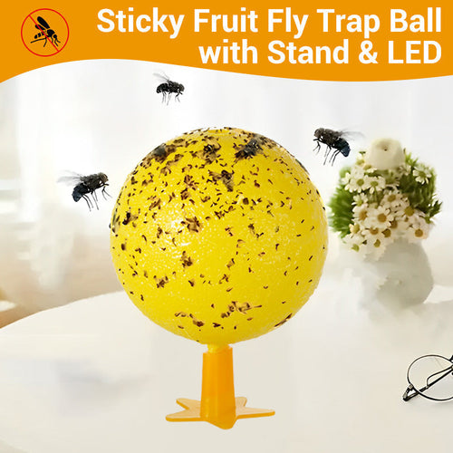 ⌛🔥Sticky Fruit Fly Trap Ball with Stand & LED