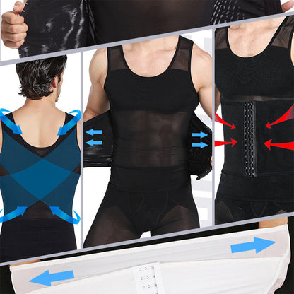 🔥Novedad Más Vendida❤️‍🔥Chaleco de Malla para Hombre con Ajuste de Cintura
