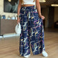 Compra 2 y obtén envío gratis y 15% de descuento en pantalones anchos estampados (con bolsillos)