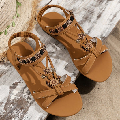 Women's Round-Toe Flat Breathable Sandals – Soft, Cushioned & Perfect for Summer Days & Holidays 🌸✨
